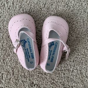 Adorable never work pink shoes